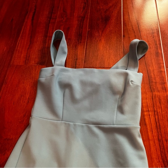 Abercrombie & Fitch Wide strap slim midi blue dress - Picture 6 of 9